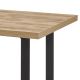 CEDRA - Table 170cm Aspect Bois Piètement U Métal Poudré Noir
