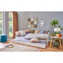 BARBARA - Lit Gigogne 90x190cm Bois Massif Vernis Blanc