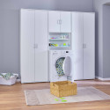 TRIXIE - Armoire Multiusage 2 Portes Coloris Blanc