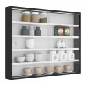COLLECT - Vitrine Murale 5 Compartiments Noire et Blanche