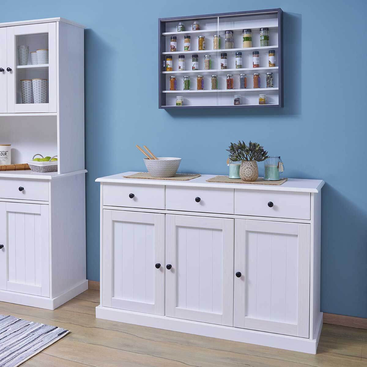 Vitrine Murale Collect 5 Compartiments Noire Et Blanche – Élégante Et Pratique Pour Vos Collections