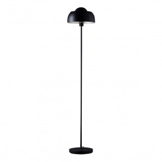 KOPOLA - Lampadaire en Métal Noir Abat-Jour Dôme