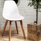 MELYA - Lot de 4 Chaises Scandinaves Blanches