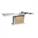 DAYTON OAK - Table Allongeable 180-225cm Effet Chêne et Leds