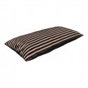 MYLEN - Coussin Déco Rectangulaire Rayé Noir et Beige