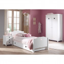 MILADY - Chambre 90x200cm + Chevet + Armoire 2 Portes