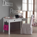 MILADY - Chambre 90x200cm Lit Banquette + Armoire 3P + Bureau