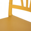 FLOGO - Lot de 4 Chaises Empilables Polypropylène Jaune