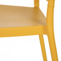 FLOGO - Lot de 4 Chaises Empilables Polypropylène Jaune