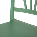 FLOGO - Lot de 4 Chaises Empilables Polypropylène Vert