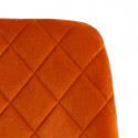 PASSO - Lot de 4 Chaises Surpiquées Tissu Orange