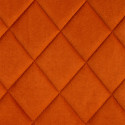 PASSO - Lot de 4 Chaises Surpiquées Tissu Orange