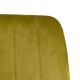 LIZIO - Lot de 4 Chaises Surpiqures Lignes Tissu Vert Olive