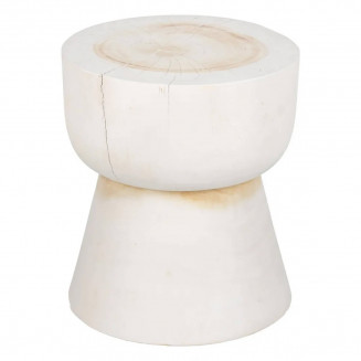 SOUDY LIGHT - Bout de Canapé H.45cm en Bois de Suar Clair