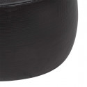 RIDIRI - Lot de 3 Tables Basses Ovales Métal Noir Texturé