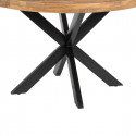 MOVAN - Table de Repas Ø140cm en Manguier et Métal Noir