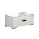 CADIRY - Chambre 140x190cm Blanche avec Commode + Leds