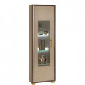 CREAMY - Vitrine Gauche avec Leds Coloris Argile et Bronze