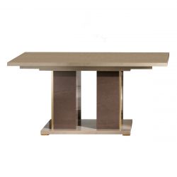 CREAMY - Table Allongeable 160-200cm Coloris Argile et Bronze