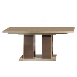 CREAMY - Table Allongeable 180-220cm Coloris Argile et Bronze