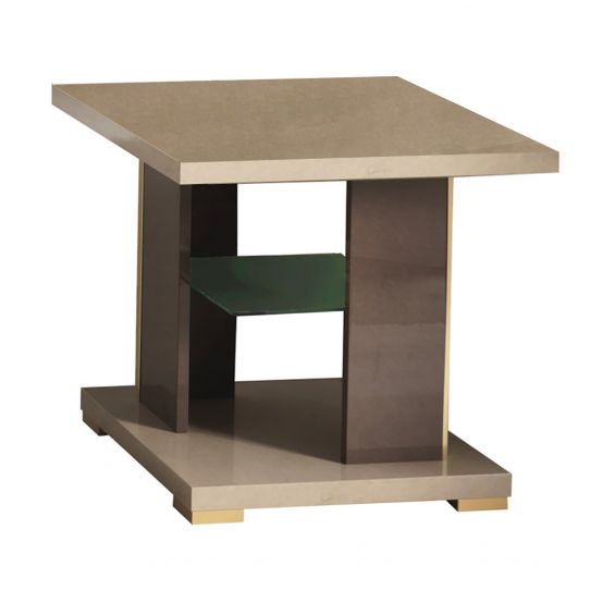 CREAMY - Table d'Appoint Coloris Argile et Bronze