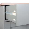 MELINA - Pack Buffet 3 Portes + Vitrine Murale Aspect Chêne