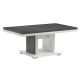 MARIKA - Table Basse Effet Pierre Pied Central Ouvert