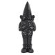 DOWO - Sculpture Nain de Jardin Sérieux Coloris Noir H.100cm