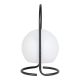 LOVAZ - Lampe de Table LED Rechargeable Design Acier Noir Boule Blanche