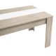 CLARIO - Table Allongeable 160-220cm Effet Bois Clair et Blanc Mat