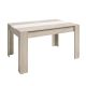 CLARIO - Table Allongeable 160-220cm Effet Bois Clair et Blanc Mat