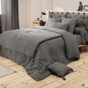 OUREA - Taie de Traversin 85x185cm Gaze de Coton Granit