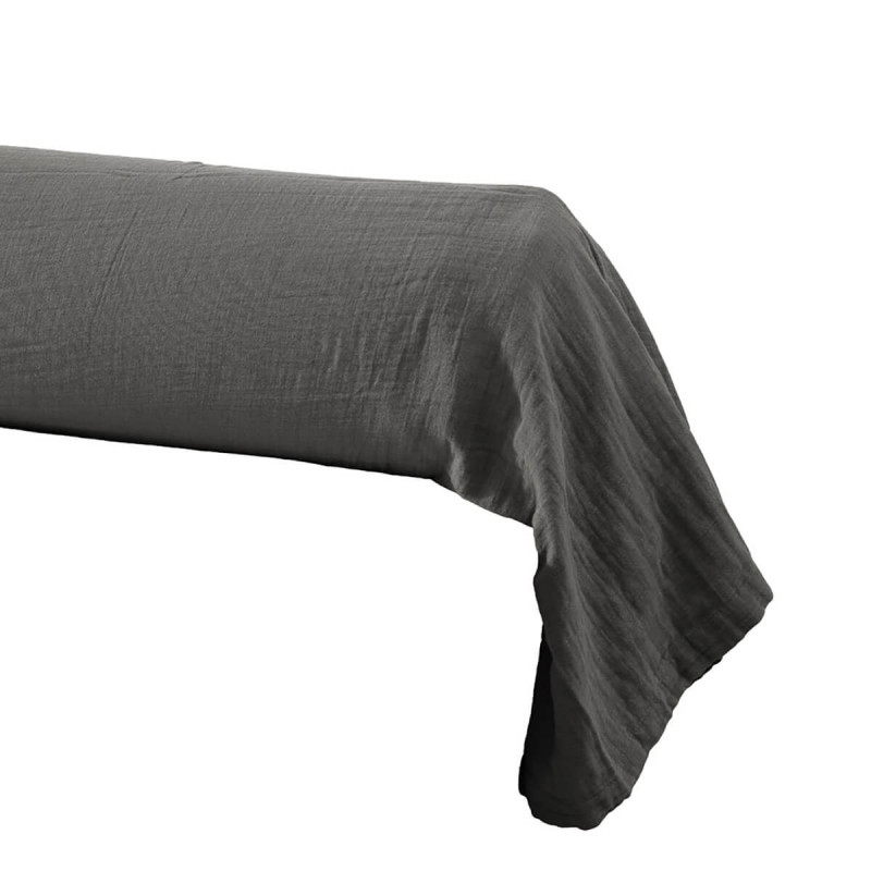 OUREA - Taie de Traversin 85x185cm Gaze de Coton Granit OUREA - Taie de Traversin 85x185cm Gaze de Coton Granit