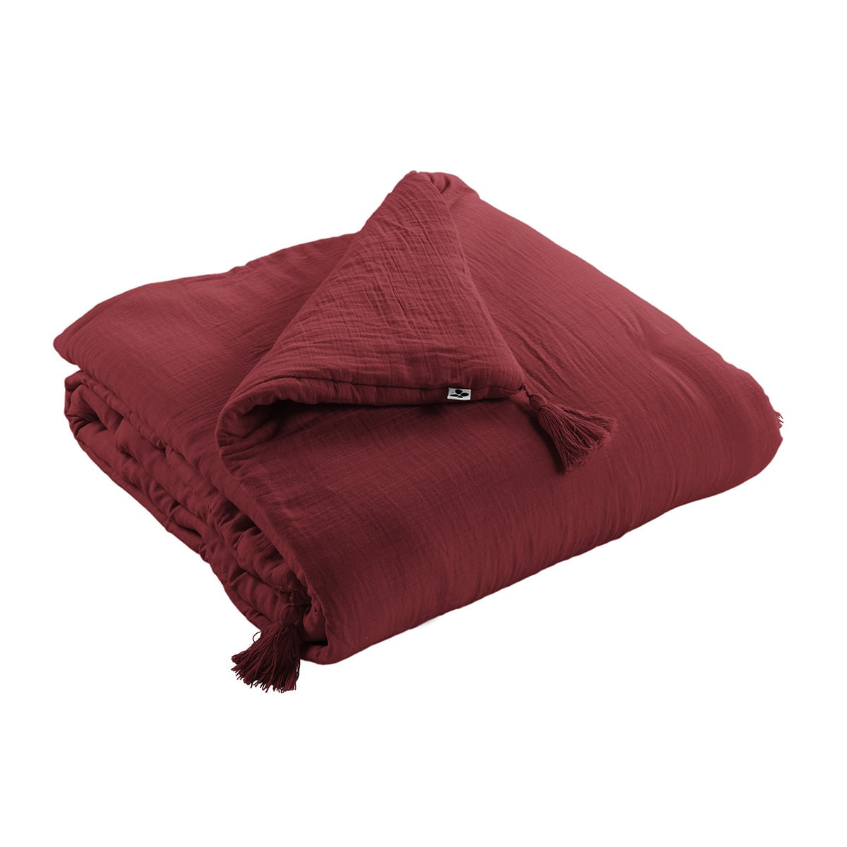 Nappe Rectangulaire CASA 100% Coton Bio 140x200 Cm - Couleur Lie De Vin - Lavable - Neuf Sans étiquette