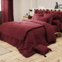 OUREA - Taie de Traversin 85x185cm Gaze de Coton Lie de Vin