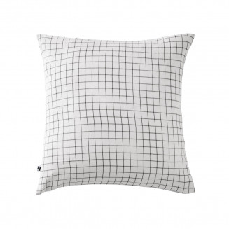 OUREA MOTIF - Taie d'Oreiller 60x60cm Gaze de Coton Chantilly à Petits Carreaux