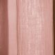 OUREA - Rideau Ajustable 140x300 cm Gaze de Coton Rose Pêche + 8 Anneaux Pince
