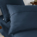 HEDDA - Taie d'Oreiller 63x63cm Flanelle de Coton Coloris Nuit