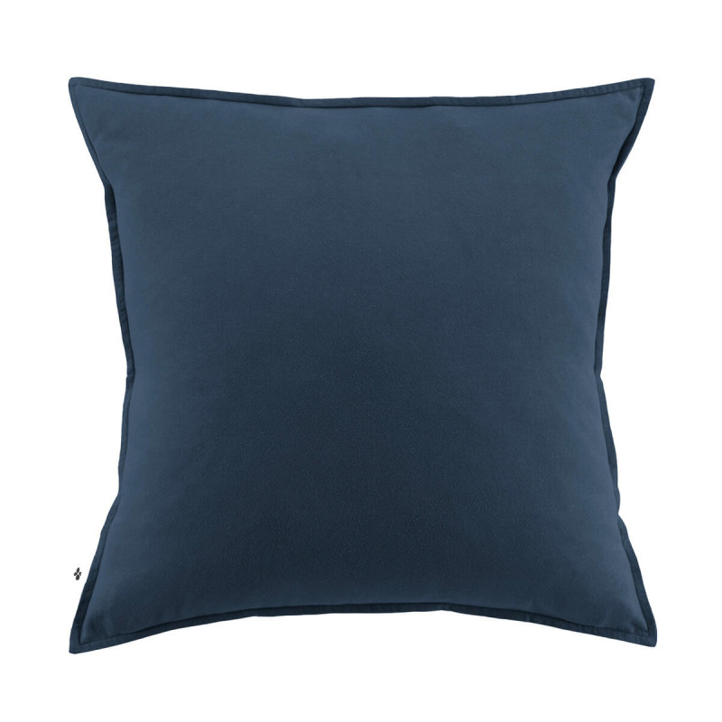 HEDDA - Taie d'Oreiller 63x63cm Flanelle de Coton Coloris Nuit