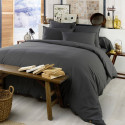 HEDDA - Taie de Traversin 85x185cm Flanelle de Coton Coloris Orage