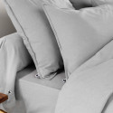 HEDDA - Taie de Traversin 85x185cm Flanelle de Coton Coloris Brume