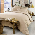 HEDDA - Taie de Traversin 85x185cm Flanelle de Coton Coloris Sable