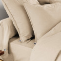HEDDA - Taie de Traversin 85x185cm Flanelle de Coton Coloris Sable