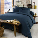 HEDDA - Taie de Traversin 85x185cm Flanelle de Coton Coloris Nuit