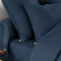 HEDDA - Taie de Traversin 85x185cm Flanelle de Coton Coloris Nuit