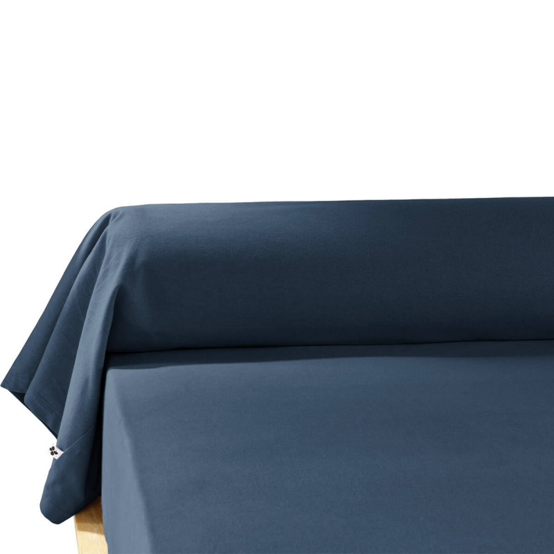 HEDDA - Taie de Traversin 85x185cm Flanelle de Coton Coloris Nuit HEDDA - Taie de Traversin 85x185cm Flanelle de Coton Coloris Nuit