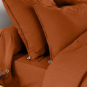 HEDDA - Taie de Traversin 85x185cm Flanelle de Coton Coloris Tomette