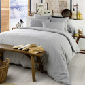 HEDDA - Housse de Couette 240x220cm Flanelle de Coton Coloris Brume