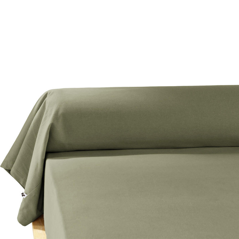 HEDDA - Taie de Traversin 85x185cm Flanelle de Coton Coloris Romarin HEDDA - Taie de Traversin 85x185cm Flanelle de Coton Coloris Romarin