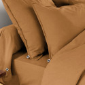 HEDDA - Taie de Traversin 85x185cm Flanelle de Coton Coloris Camel